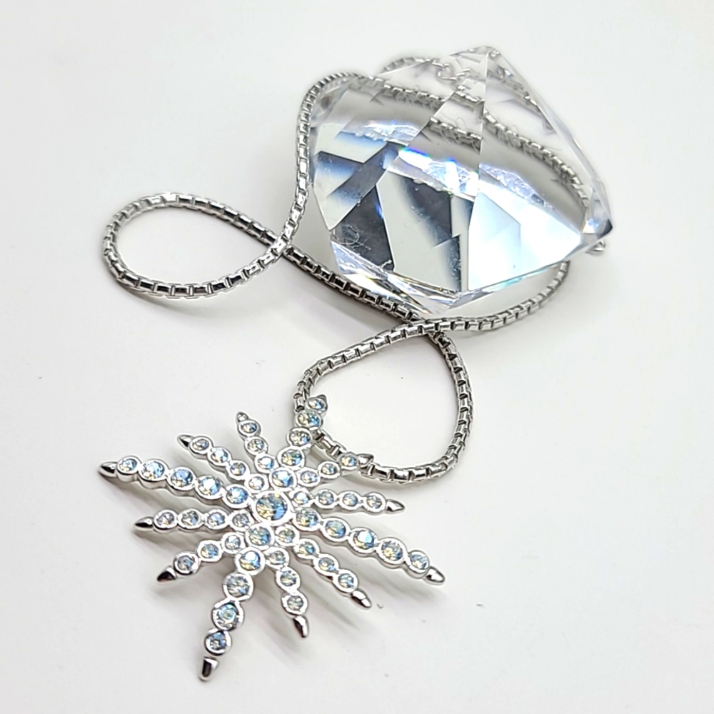 $119 NWOTS! Touchstone by Swarovski Austrian Crystal "Snowflake" Pendant ❄️ - Picture 7 of 12